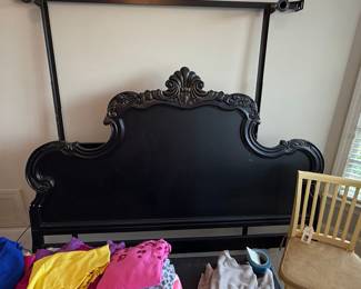 Black French Baroque Style Headboard