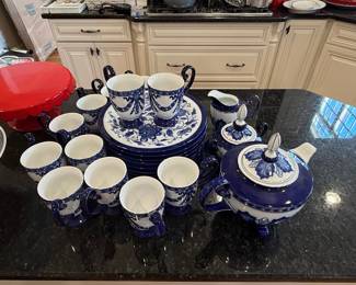 Bombay Company Blue and White Porcelain Tea Set