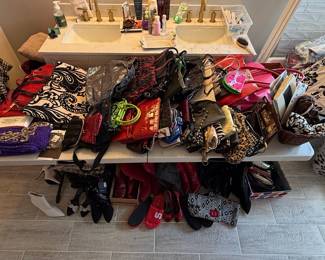 Assorted Women's Fashion Handbags and Footwear Collection