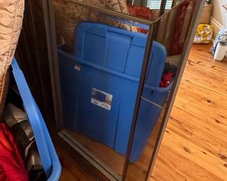 Rectangular Metal-Framed Wall Mirror