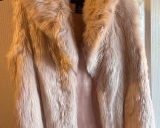 Faux Fur Open Front Coat