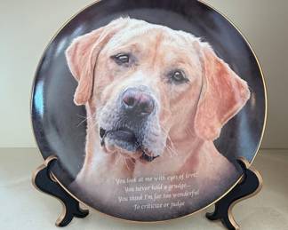Franklin Mint Labrador Retriever Collector Plate "Faithful Companion" by Nigel Hemming