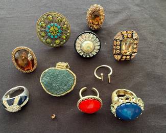 Collection of Assorted Fashion Statement Rings