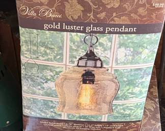 Villa Bacci Gold Luster Glass Pendant Light