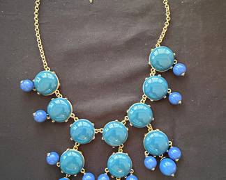J. Crew Blue Bubble Bib Statement Necklace