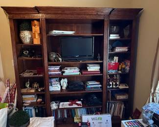 Drexel Mahogany George III Style Three Section Bookcase