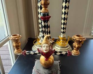 Harlequin Jester Candelabra