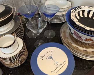 Pottery Barn Martini Cocktail Plates