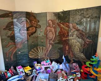 Six-Panel Painted Folding Screen: The Birth of Venus