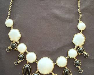 Kate Spade "Cobblestone" Enamel Stone Bib Necklace