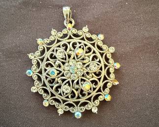 Vintage Catherine Popesco La Vie Parisienne Filigree Pendant