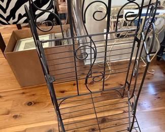 Vintage Wrought Iron Magazine Rack