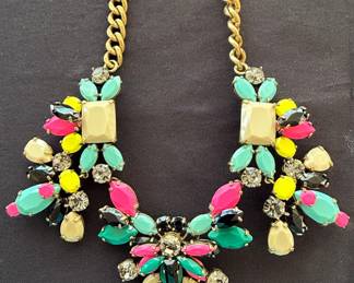 J. Crew Multicolor Floral Statement Necklace
