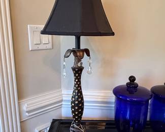 Decorative Accent Table Lamp with Crystal Accents