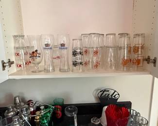 Collection of Assorted Promotional Brewery and Bar Glasses