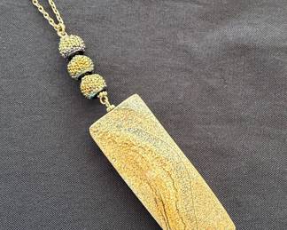 Picture Jasper Pendant Necklace
