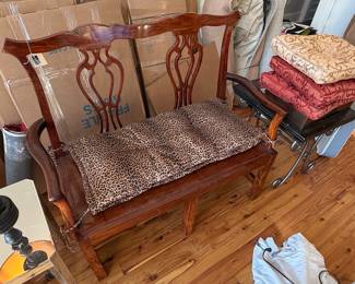 Chippendale Style Mahogany Settee