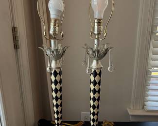 Mackenzie-Childs Style Harlequin Table Lamps