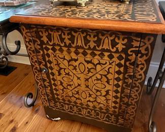 Moroccan Bone Inlaid Side Cabinet