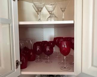 Assorted Glassware Collection (Martini, Wine, and Beer Glasses)