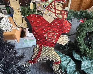 NC State Wolfpack Football Player Lighted Holiday Silhouette