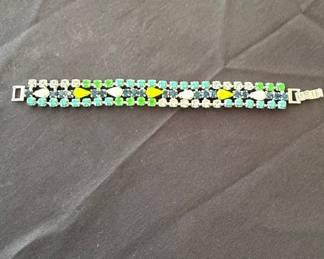 Vintage Multi-Colored Rhinestone Tennis Bracelet