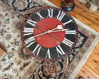 Oversized Rustic Farmhouse Wall Clock