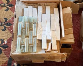 Assorted Mixed-Material Linear Mosaic Tile Sheets