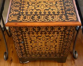 Hand-Painted Moroccan Style Accent Cabinet