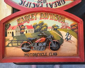 Harley-Davidson "Great Pacific 1850" Motorcycle Club Decorative Wall Plaque