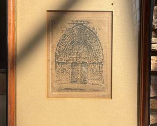 Armand Coussens Gothic Cathedral Etching
