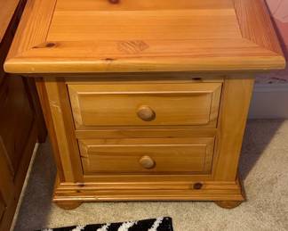 Broyhill Pine Two-Drawer Nightstand
