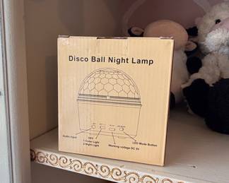 Disco Ball Night Lamp with Audio Input and LED Mode Button