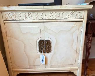Thomasville Allegro Faux Bamboo and Tortoise Shell Cabinet