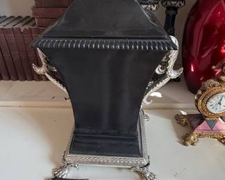 Victorian Ebonized and Silver-Plated Coal Scuttle