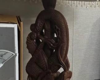 Balinese Vintage Wooden Lamp
