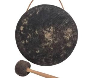 188 TraditionalChineseHandHammeredGongwithRopeStriker