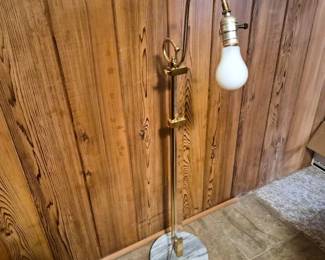 137 BrassAcrylicFloorLampwithMarbleBase