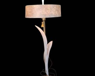 45 CallaLilyAcrylicFloorLampwithFiberShade