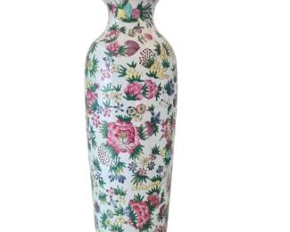 37 VintageChineseFamilleRoseMilleFleursVase