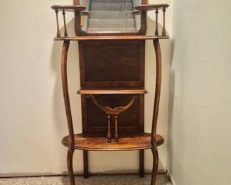 85 ArtNouveauMahoganytagrewithMirror