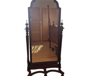 7 MurrayKayGeorgianMahoganyChevalMirrorwithHerringboneInlay