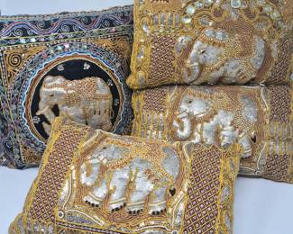 191 BohemianSequinandJeweledElephantPillows