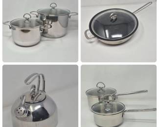 76 ChantalStainlessSteelPotsSaucepansFryerKettleSet