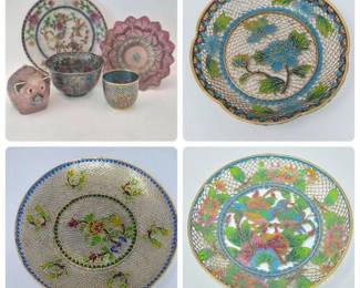 121 IntricateChinesePliqueJourEnamelArtCollection