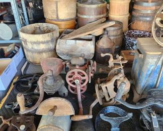 Firking Buckets, Feed Measures, Coffee Mills, Churns