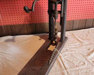 Antique Hand-Crank Post Auger
