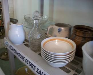 Stoneware / 20th Century Pressed Glass