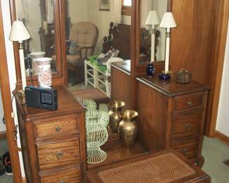 Vintage Mirror Vanity w/ seat