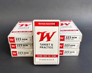10 Boxes Winchester Target and Practice Ammo * 223REM 55GR FMJ 20RDS